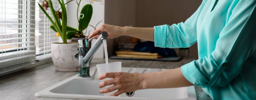 bere acqua dal depuratore d'acqua domestico
